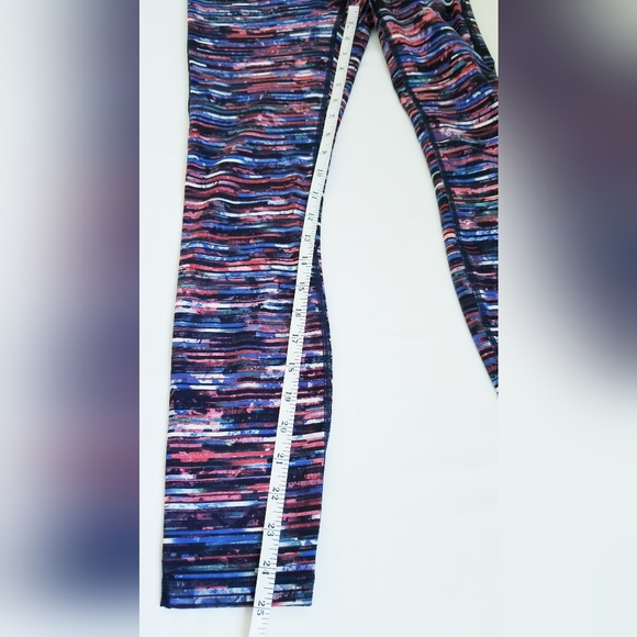 Lululemon Train Times 7/8 Leggings Hinshu Alpine White Multi/Black Mesh NEW NWOT - Picture 15 of 16